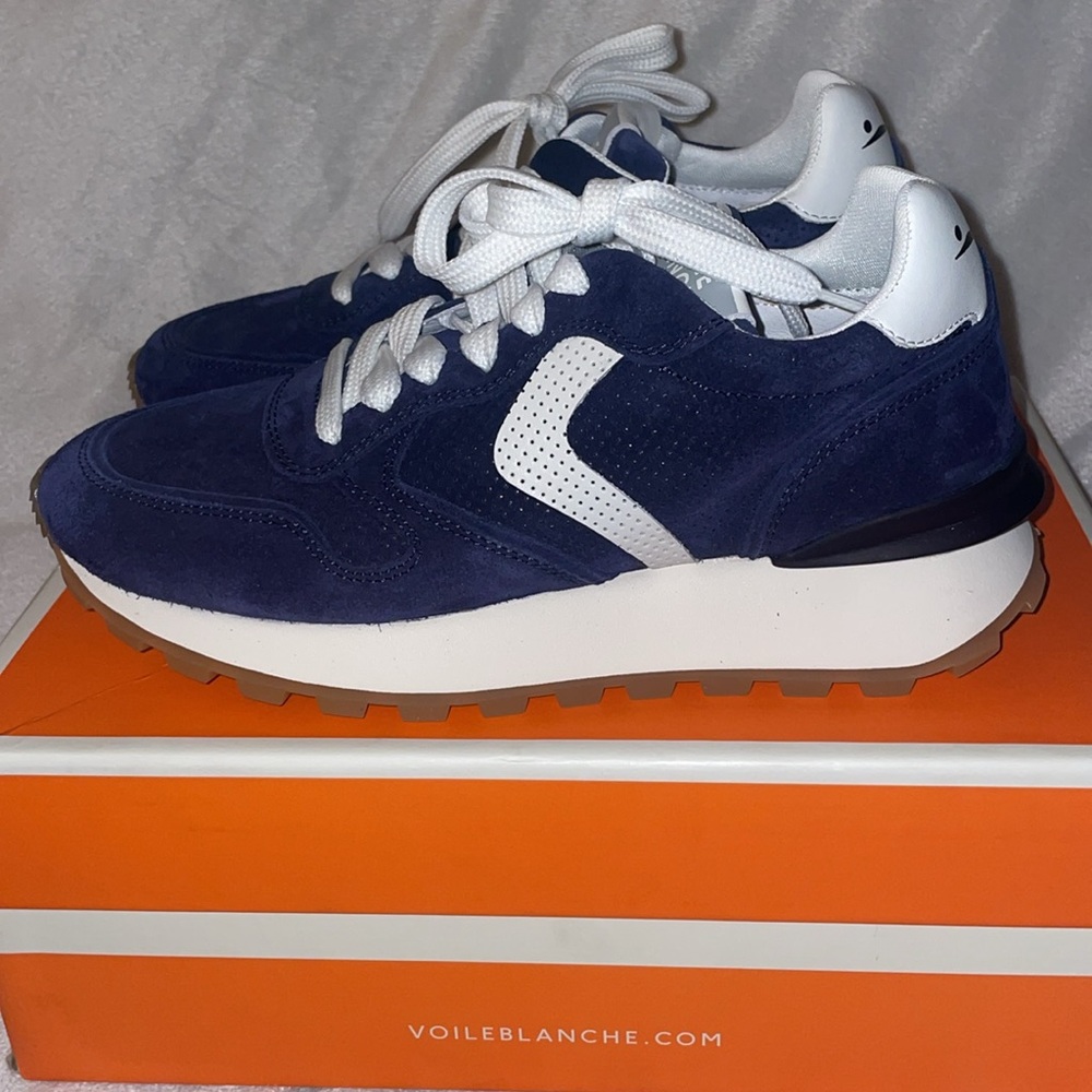 NWT VOILE BLANCHE Paris Race Sneaker in Ink Blue - Picture 13 of 15